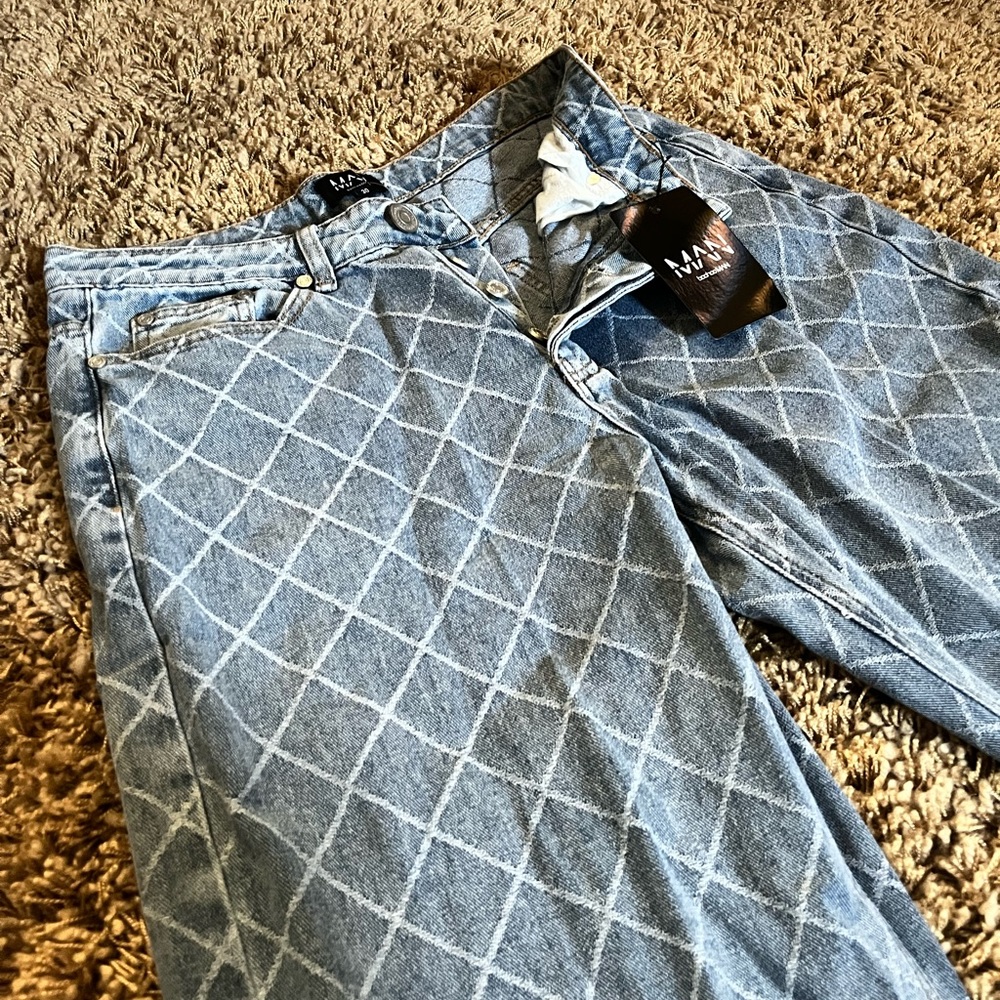 🔥pattern blue jeans 30x33🔥